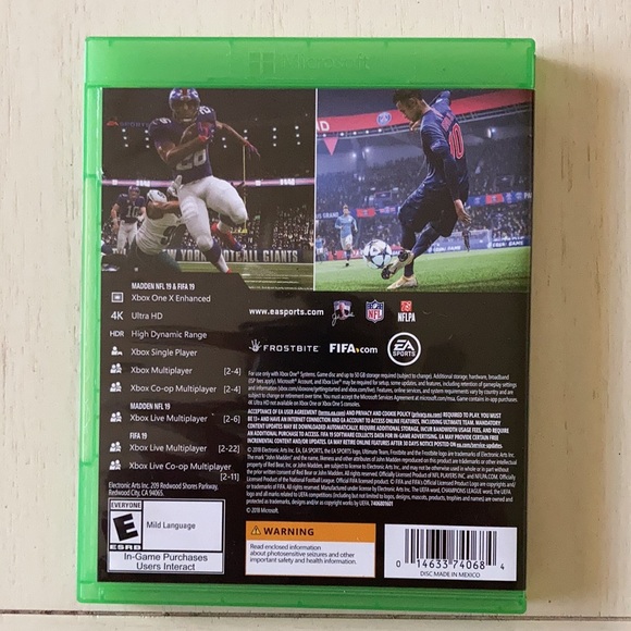 XBOX ONE X MADDEN 19/ FIFA 19! 🏈⚽️ - Picture 2 of 2
